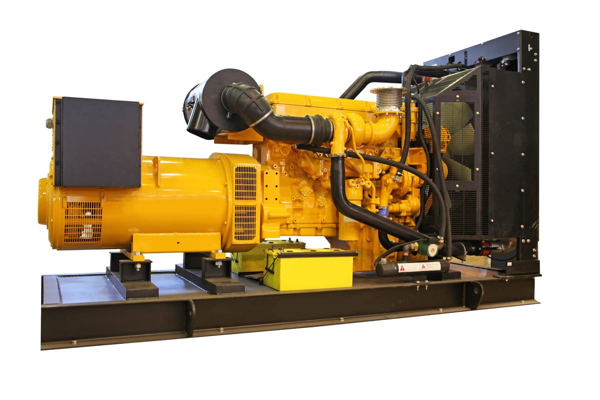 Gelber Standby-Generator zur industriellen Stromerzeugung